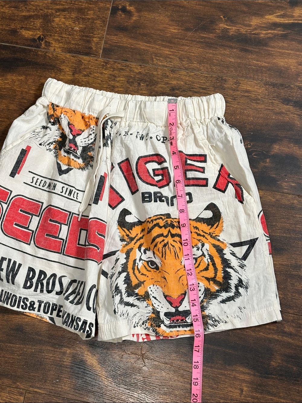 π― Vintage Tiger Seed Sack Boxer Shorts Elastic Drawstring! π - Picture 6 of 7